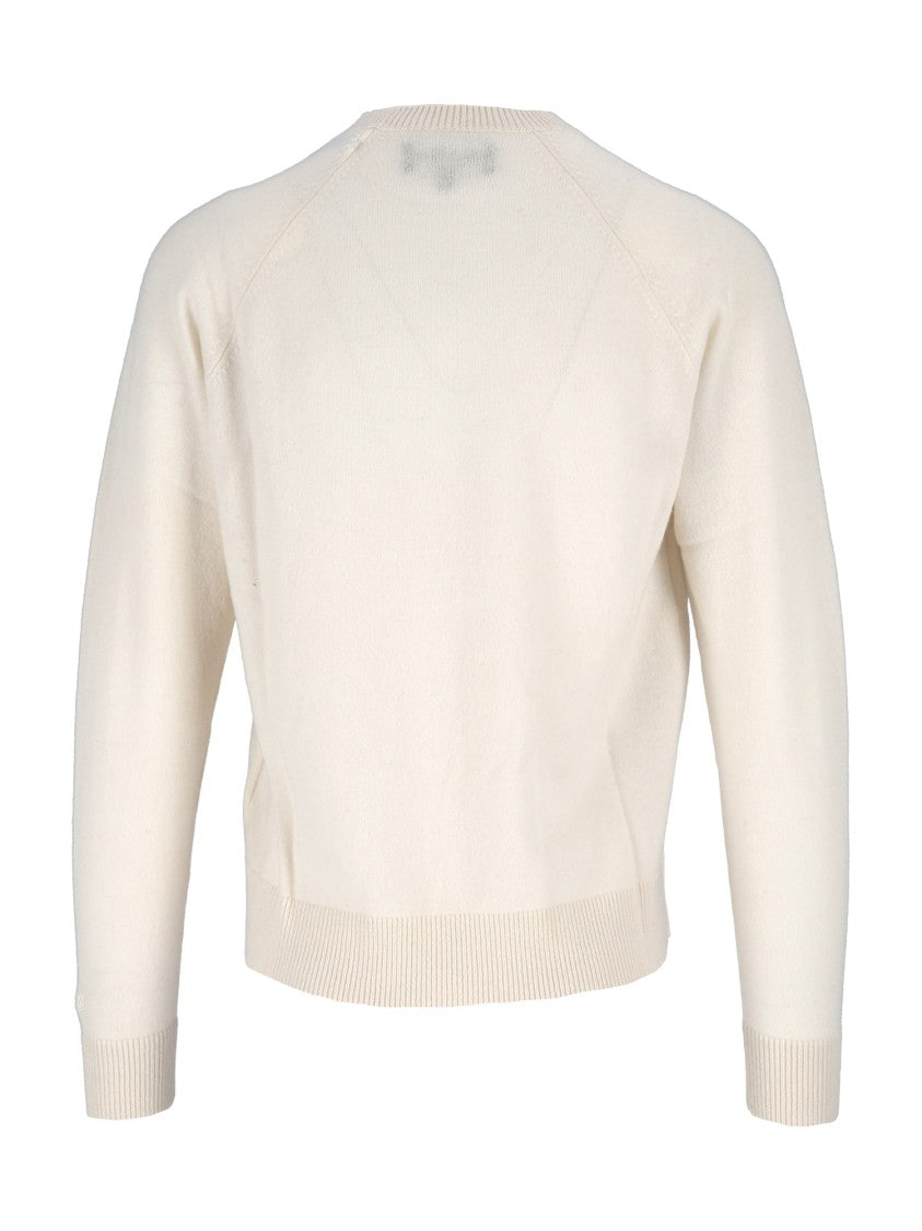 Mc2 Saint Barth Off-White Delphine Relaxed Fit Cashmere Sweater