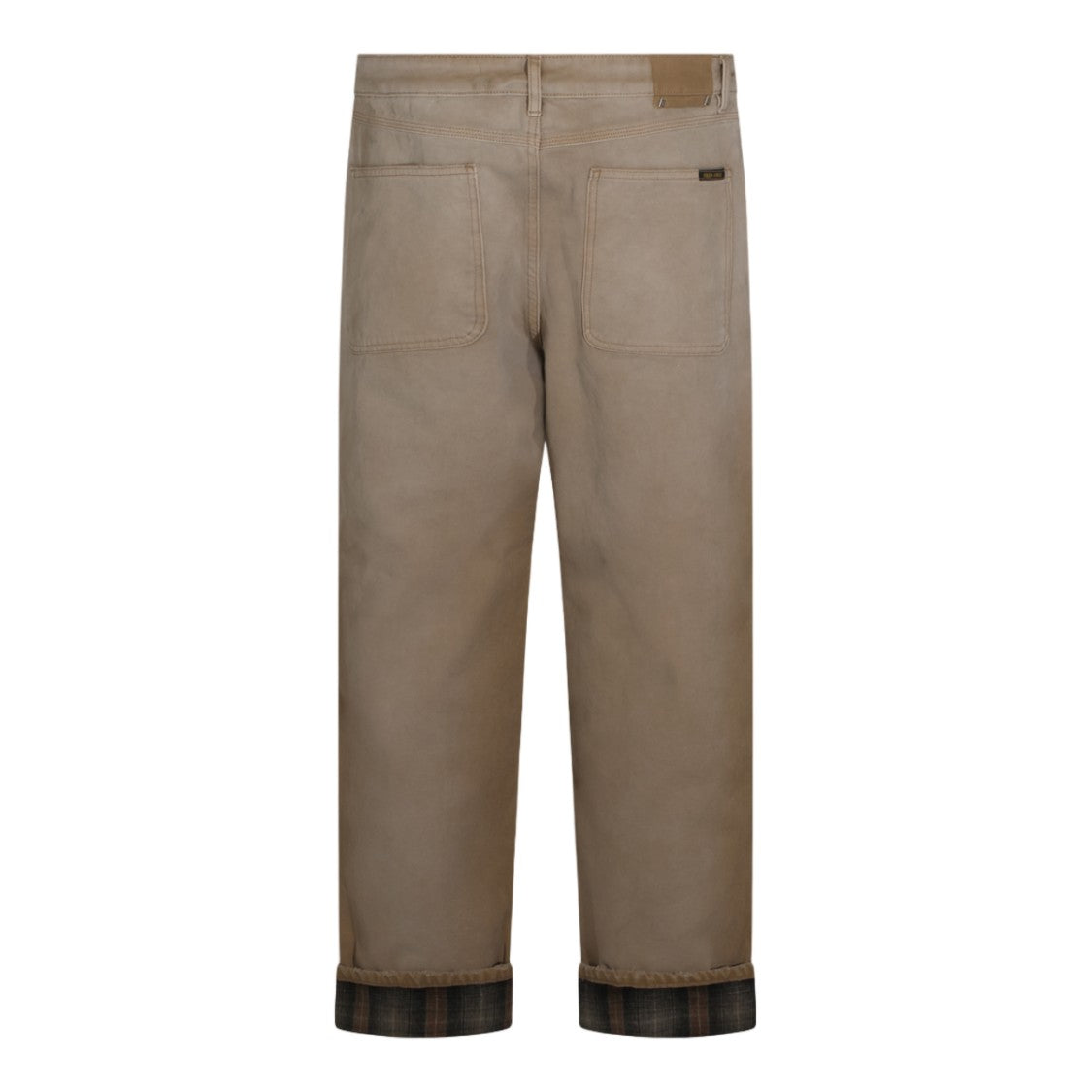 Golden Goose Straight-Leg Trousers With Gradient Design And Plaid Lining