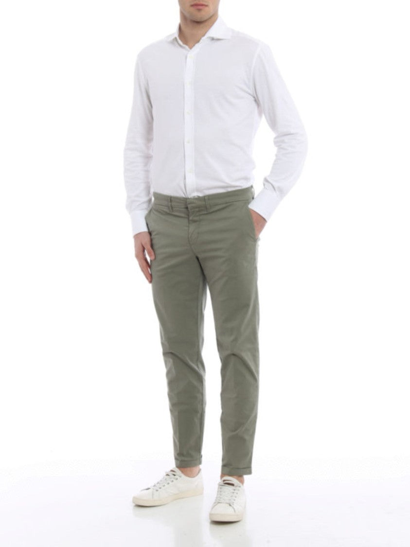 Fay Slim-Fit Tapered Concealed Fly Pants