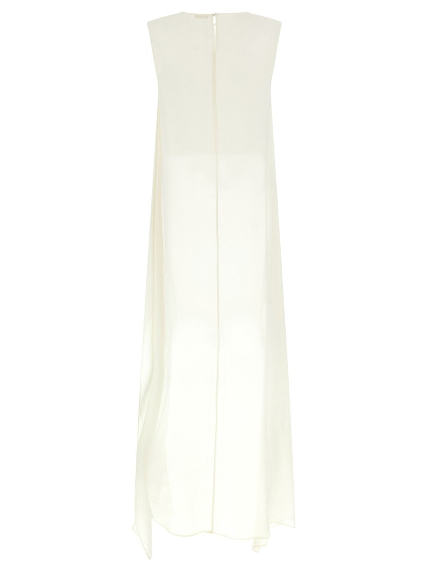 Di.La3 Pari' Silk Top With Dramatic Train