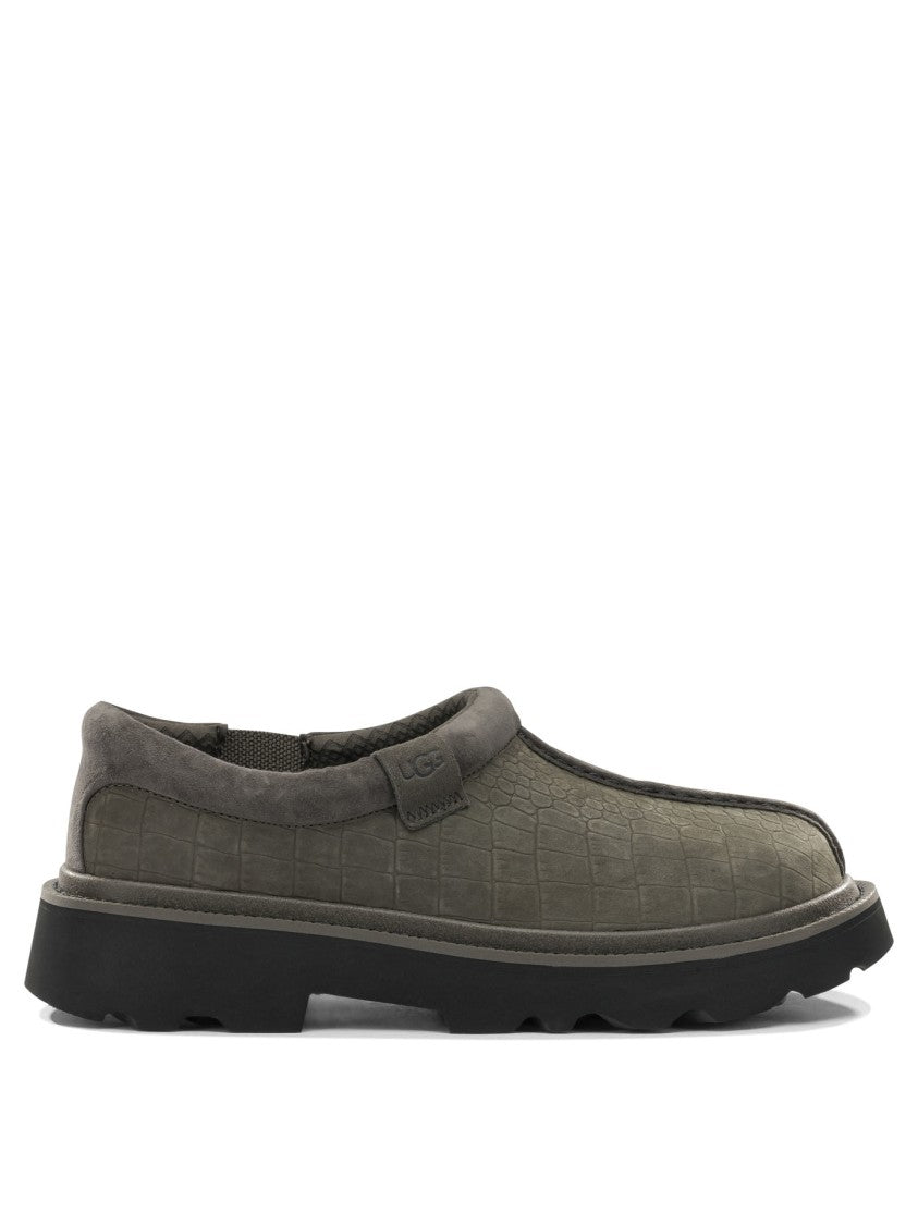 Ugg Textured Suede Loafers With Rugged Rubber Sole