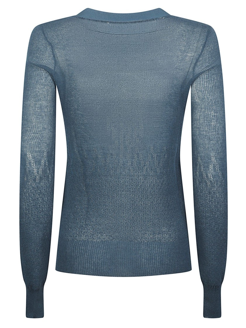 Victoria Beckham Lightweight Semi-Sheer Knit Cardigan