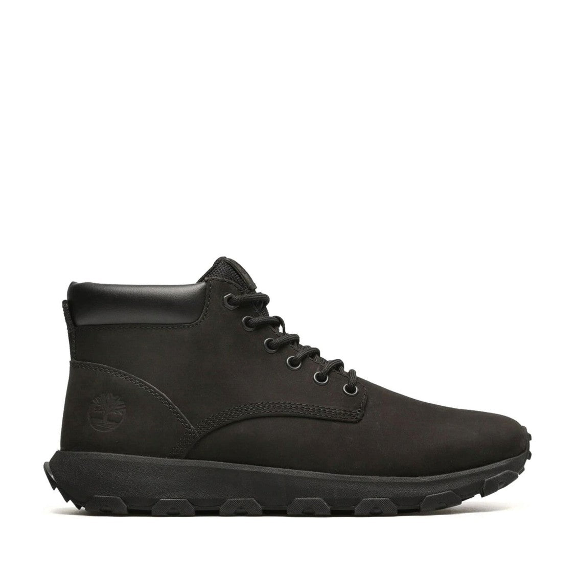 Timberland Winsor Park Black Minimalist Padded Collar Nubuck Boots