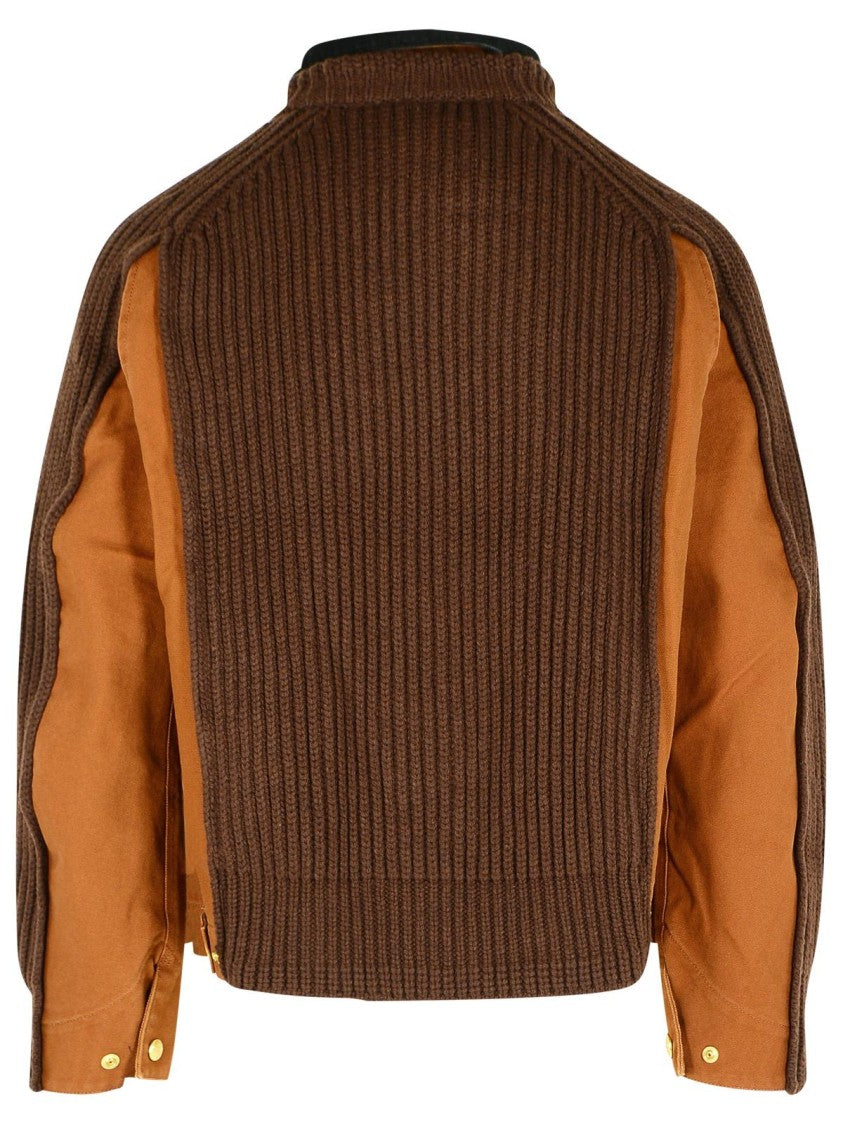 Sacai Brown Wool Blend Jacket