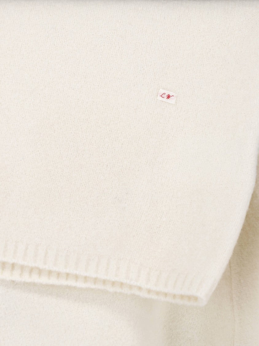 Low Classic Ivory Ribbed Crewneck Wool-Blend Sweater