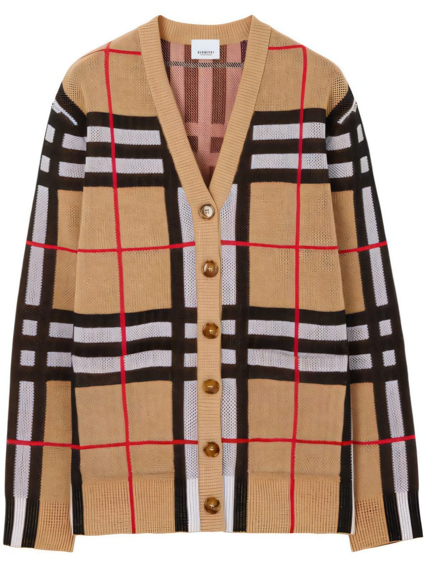 Burberry Classic Check Pattern Cardigan