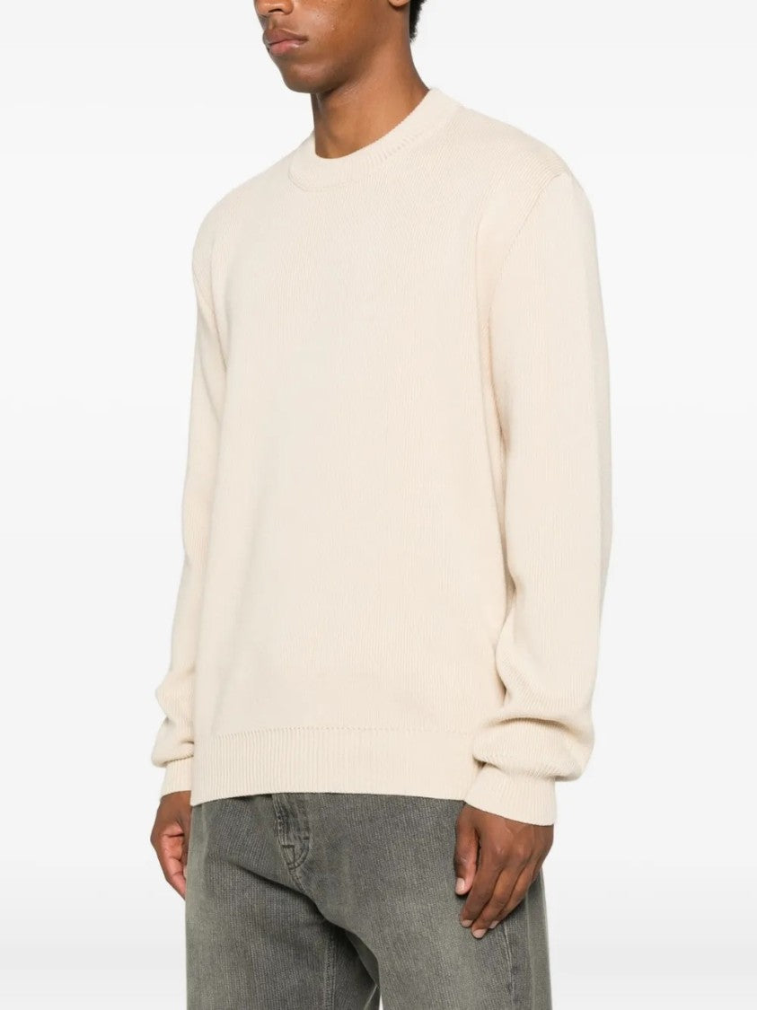 Golden Goose Knit Crewneck Sweater With Subtle Raised Lettering