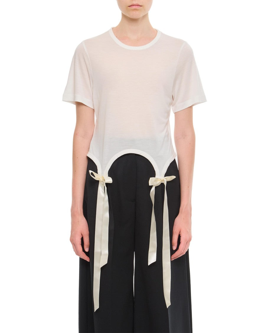Simone Rocha Easy T-Shirt W/ Bow Tails
