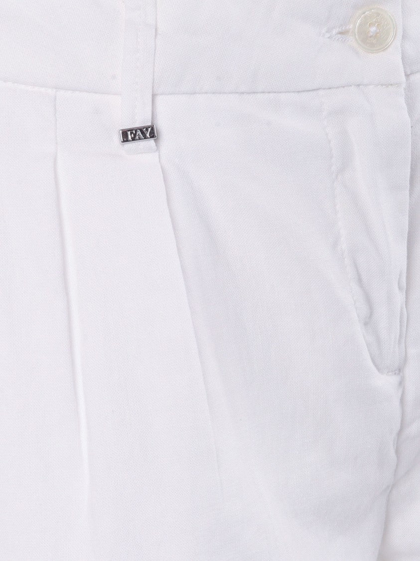 Fay White Chino 3 Pinces Shorts