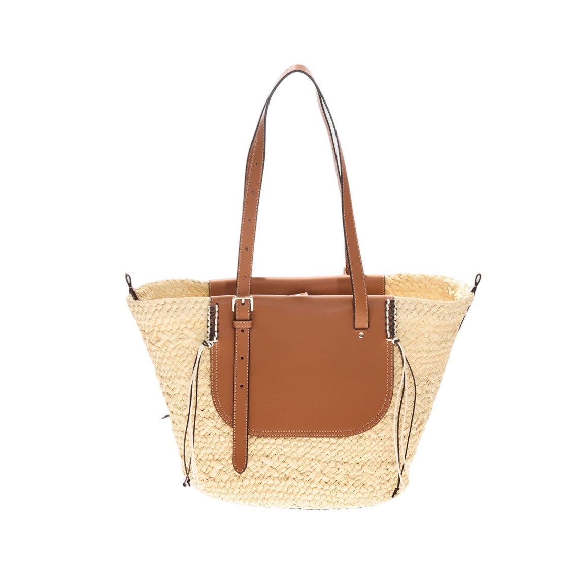 Cuba Lab Tropicana Leather And Rafia Bag