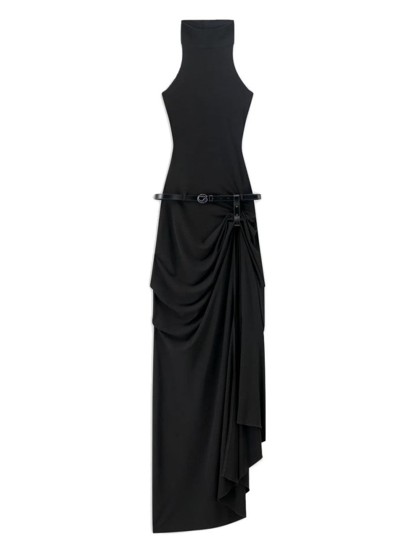 Coperni Halter Neck Maxi Dress With Draped Skirt