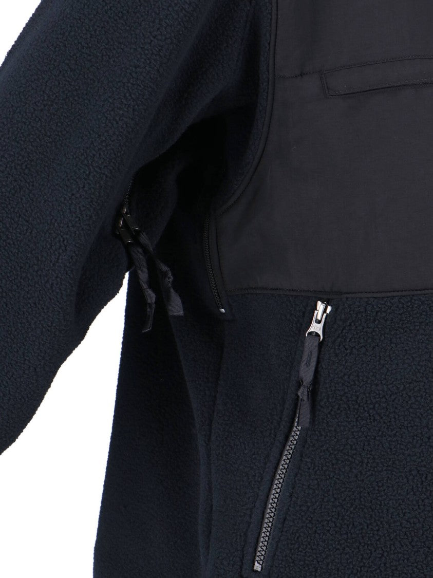 The North Face Teddy Fabric Zip Jacket With High Collar And Contrasting Details