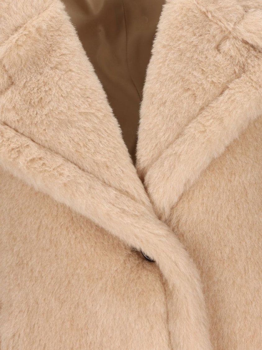 Max Mara Short Plush Jacket With Wide Lapel