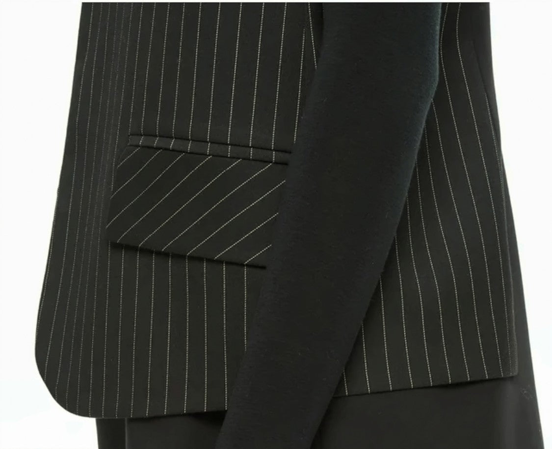 Mlo Gessate Striped Deconstructed Tailored Vest