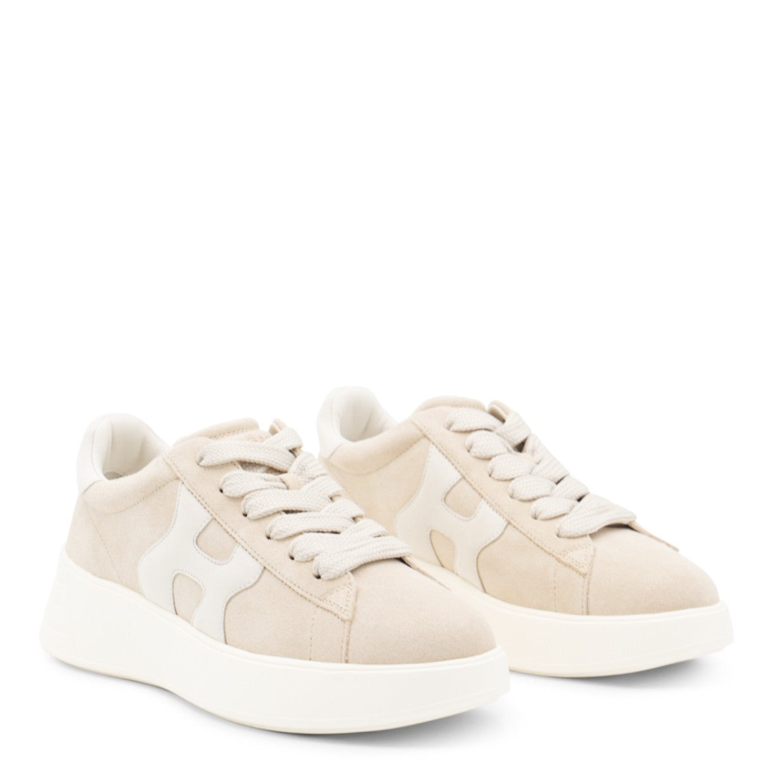 Hogan Beige Leather Sneakers