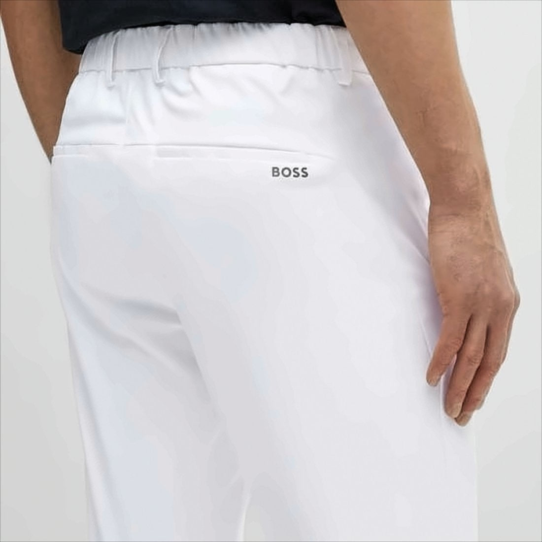Hugo Boss Straight White Pants With Tailored Fit