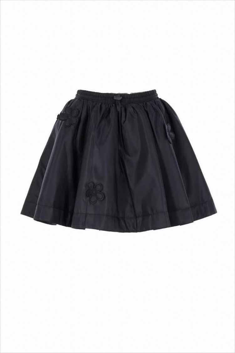 Cecilie Bahnsen Voluminous Black Mini Skirt With Gathered Waistband