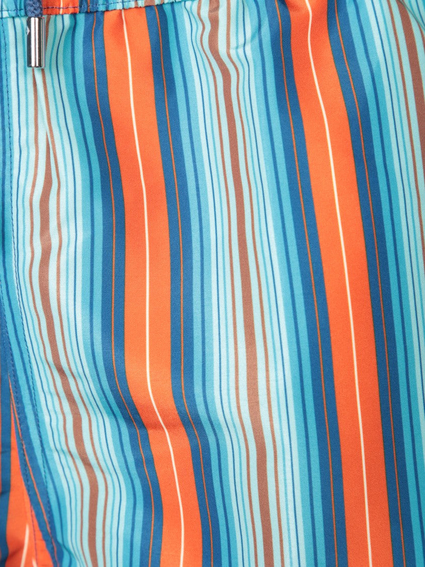 Paul Smith Multicolor Striped Blue Swimwear With Elastic Waistband