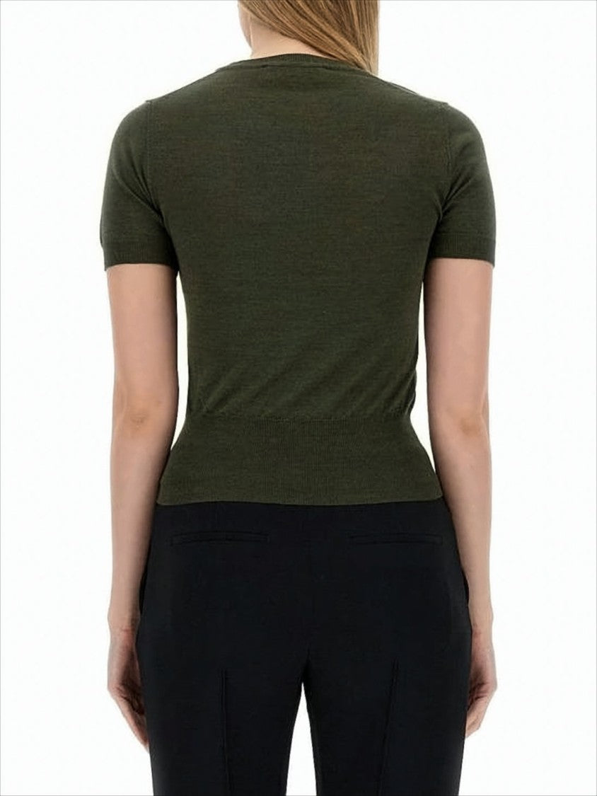 Vivienne Westwood Fitted Short-Sleeve Pullover In Deep Olive Green