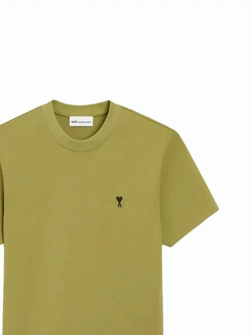 Ami Paris Lightweight Green Cotton T-Shirt