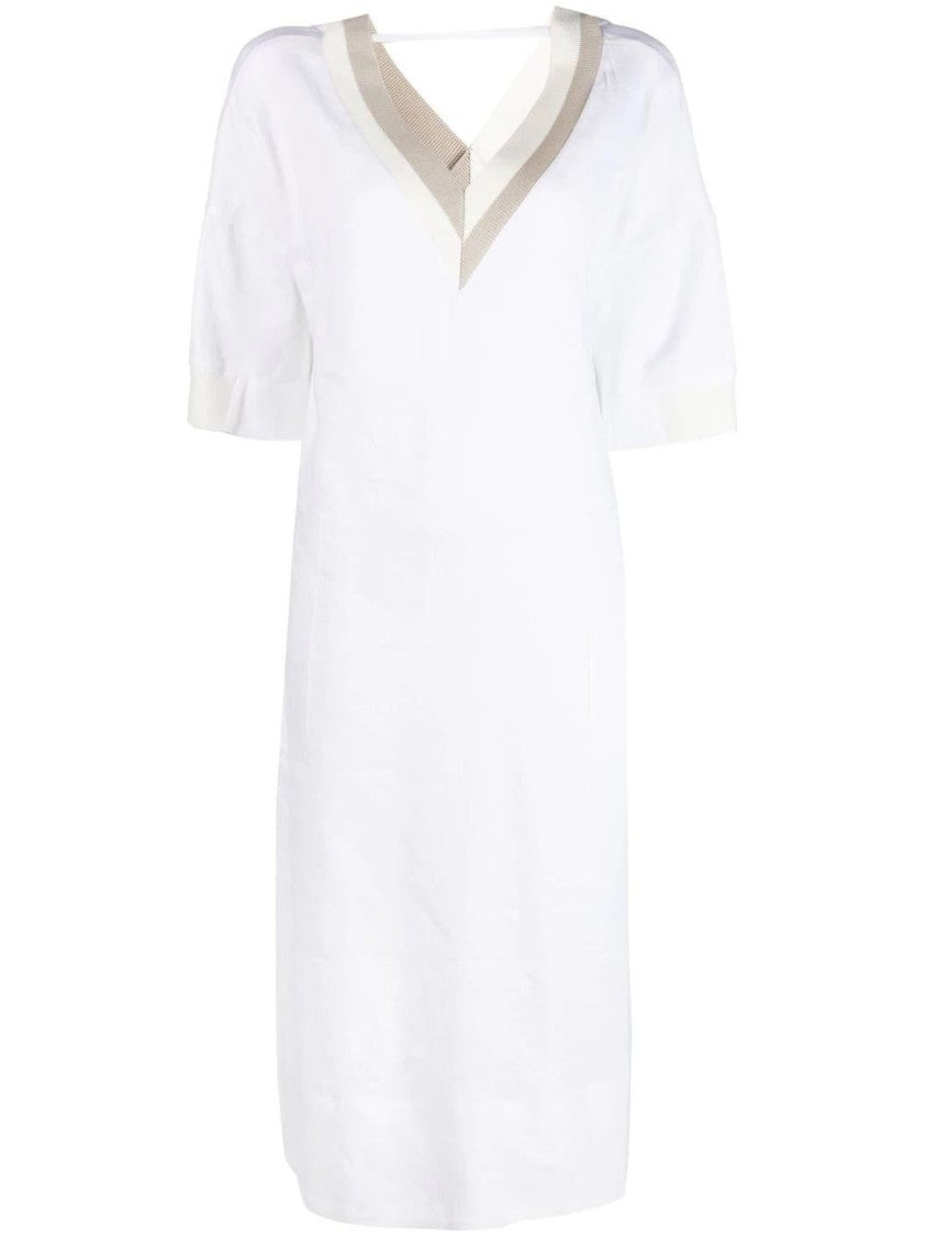 Lorena Antoniazzi Relaxed Fit White Midi Dress