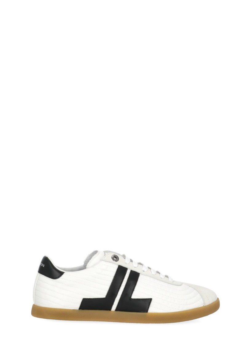 Lanvin Quilted Low-Top Sneakers With Leather And Suede Accents