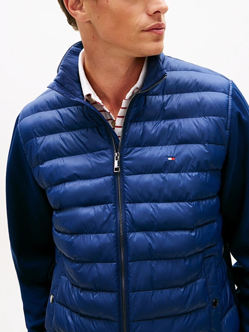 Tommy Hilfiger Blue Quilted Textured Padded Jacket