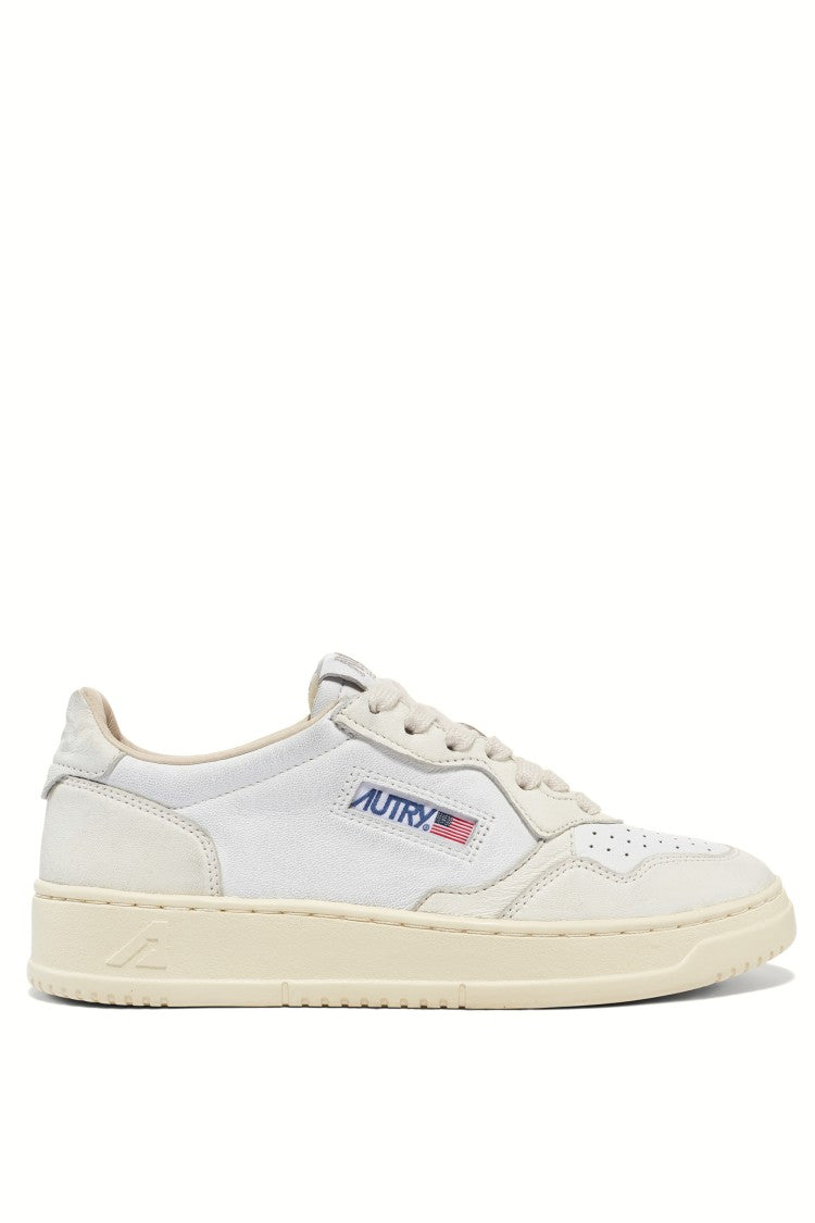 Autry Women’S Medalist Goat Leather Soft Bicolor Sneakers