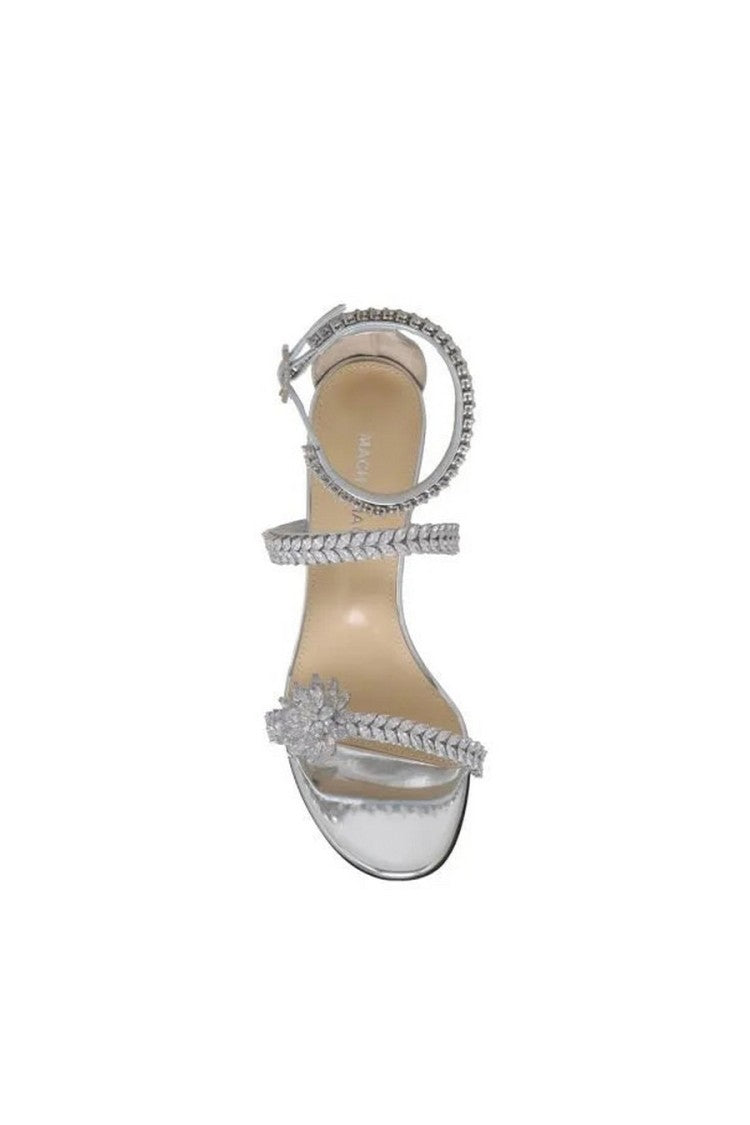 Mach & Mach Silver Leather Sandals