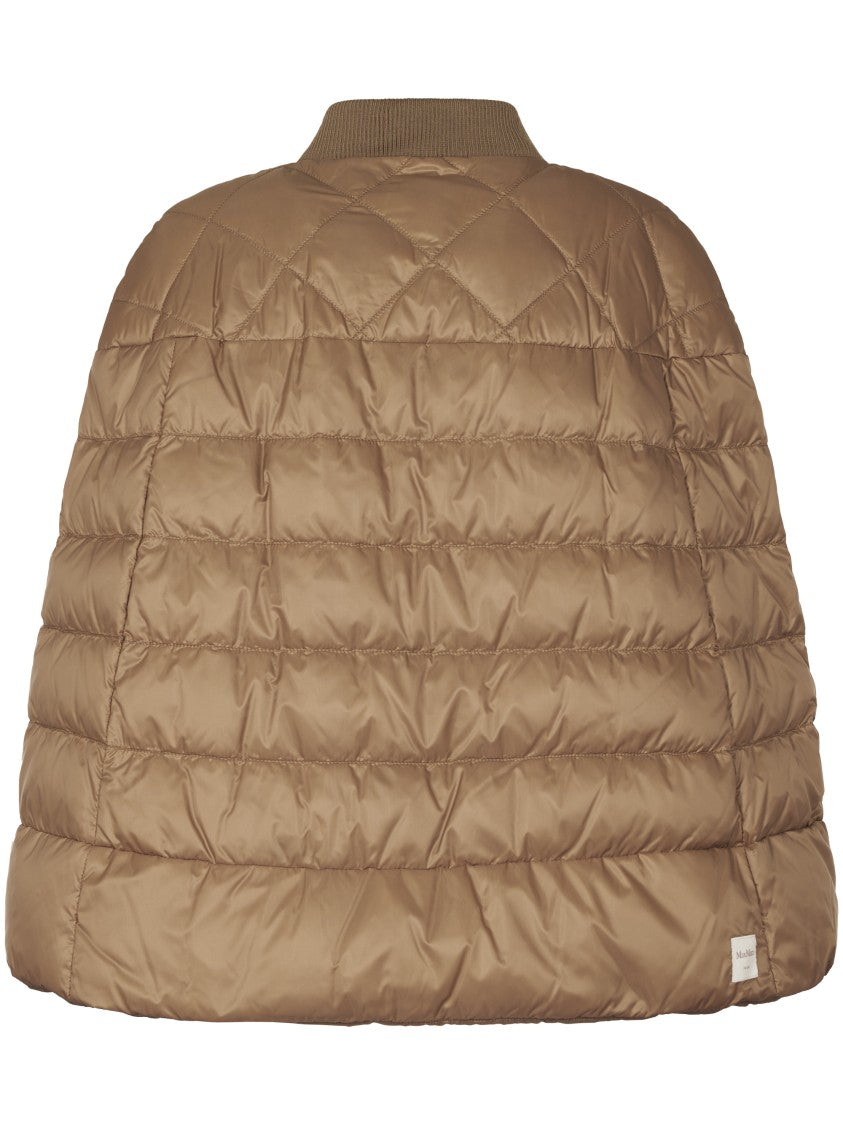 Max Mara Quilted Cape Silhouette Down Jacket