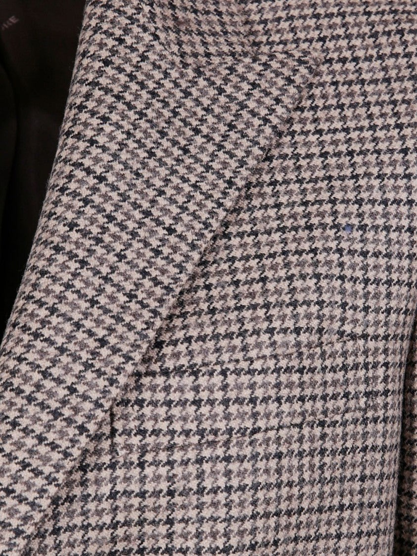 Tagliatore Houndstooth Pattern Tailored Blazer