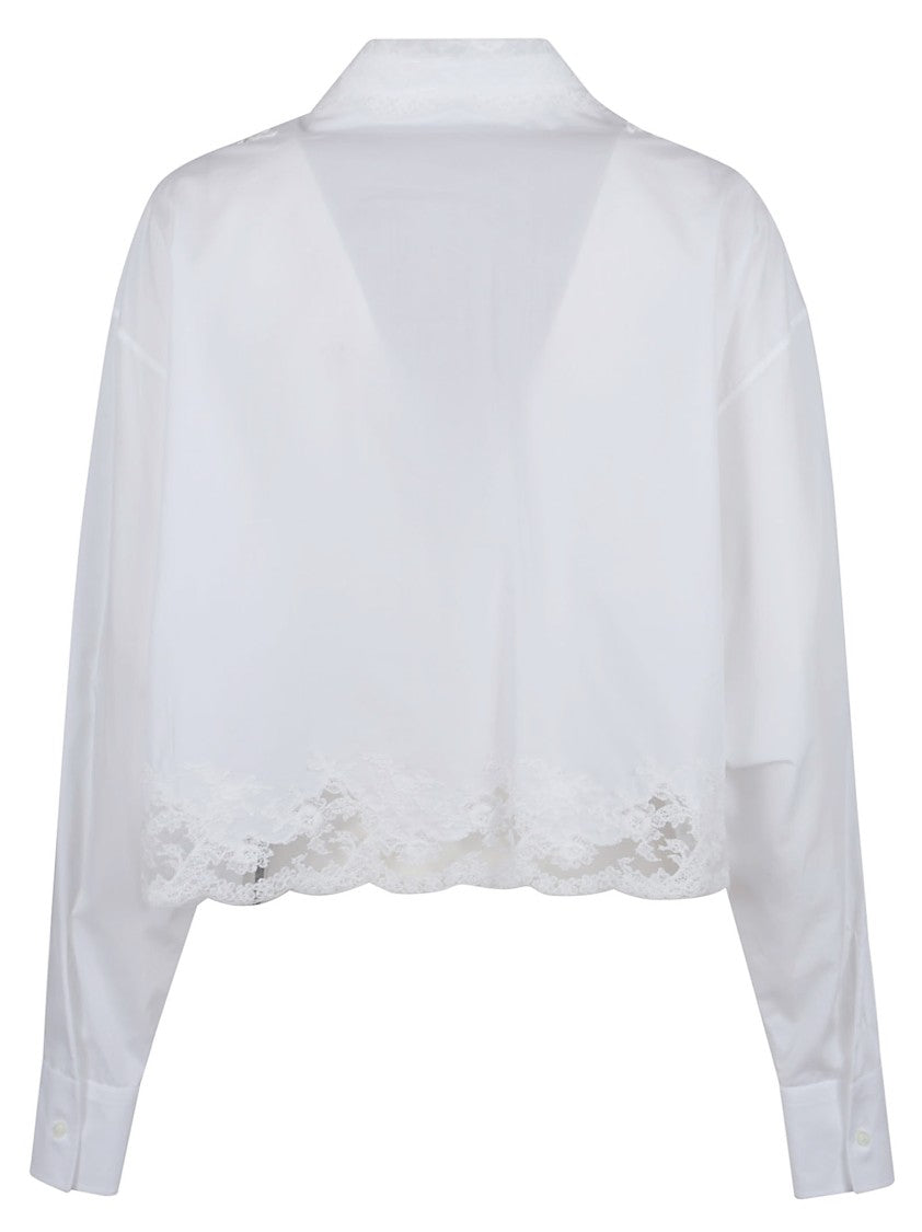 Ermanno Scervino Collar Cotton Shirt With Lace