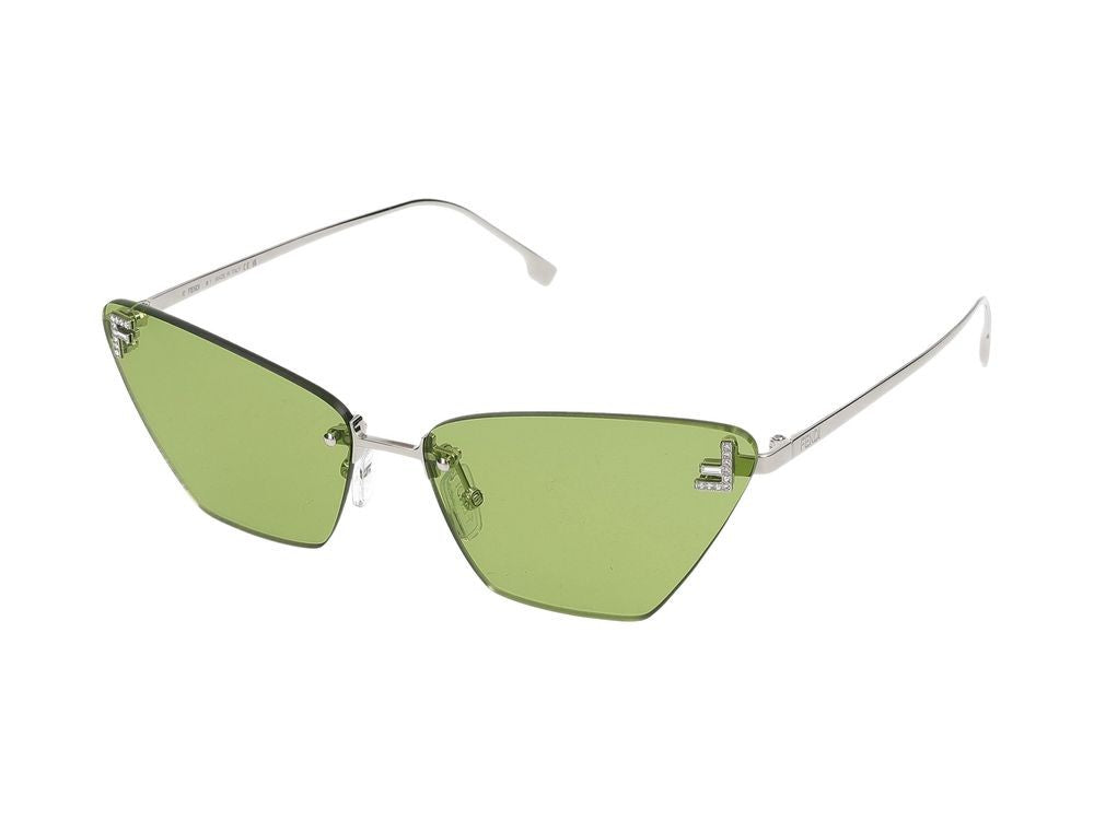 Maison Fendi Gold Geometric Rimless Sunglasses