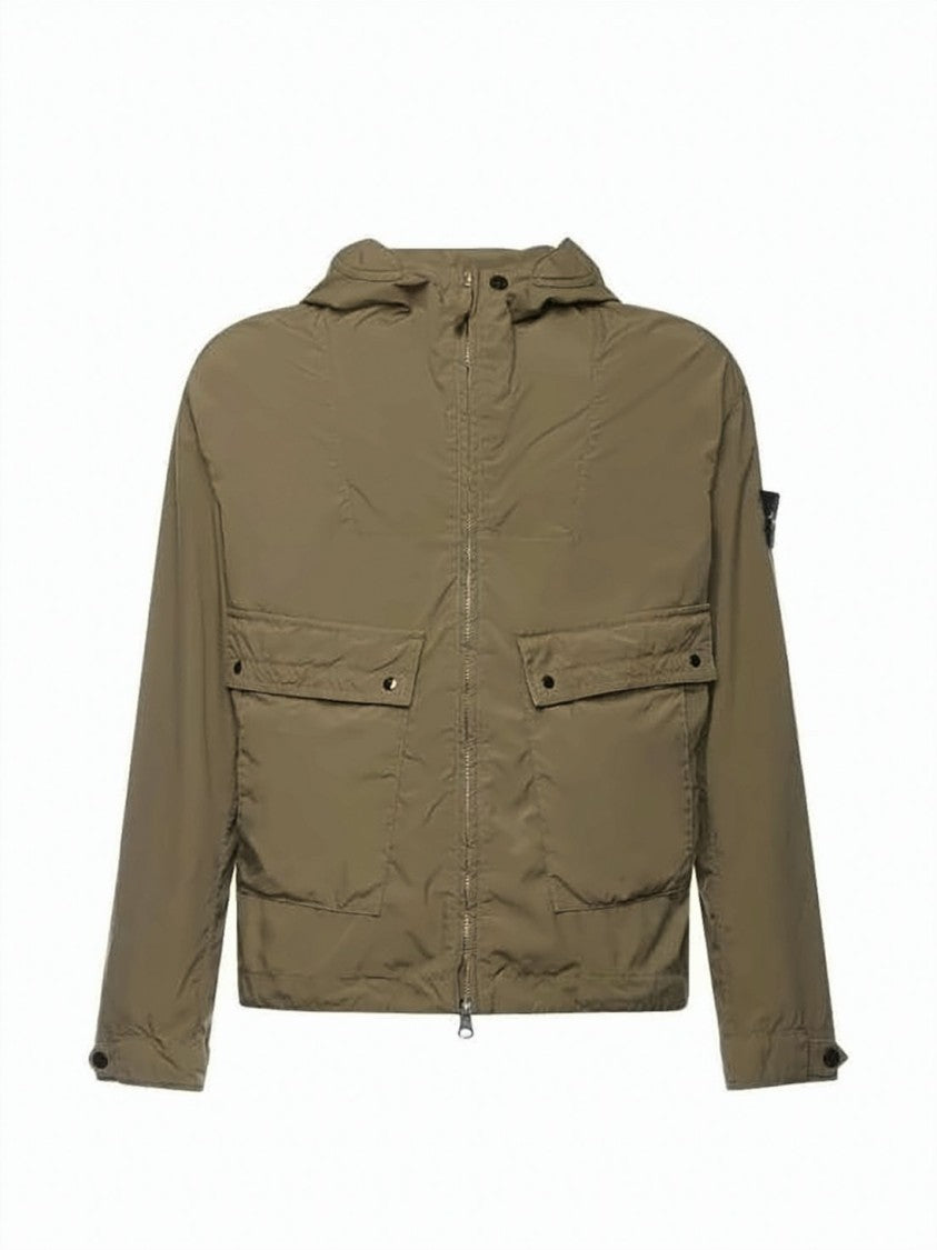 Stone Island Cropped Brown Lightweight Jacket