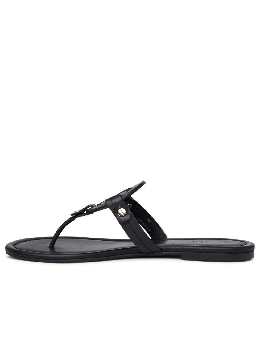 Tory Burch Miller' Black Leather Flip-Flops