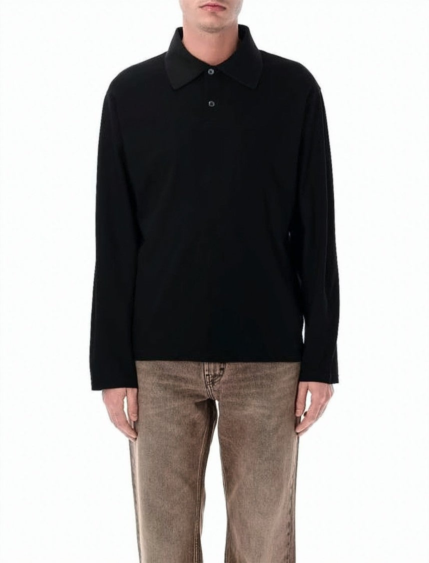 Our Legacy Long Sleeve Polo Shirt With Classic Collar And Design