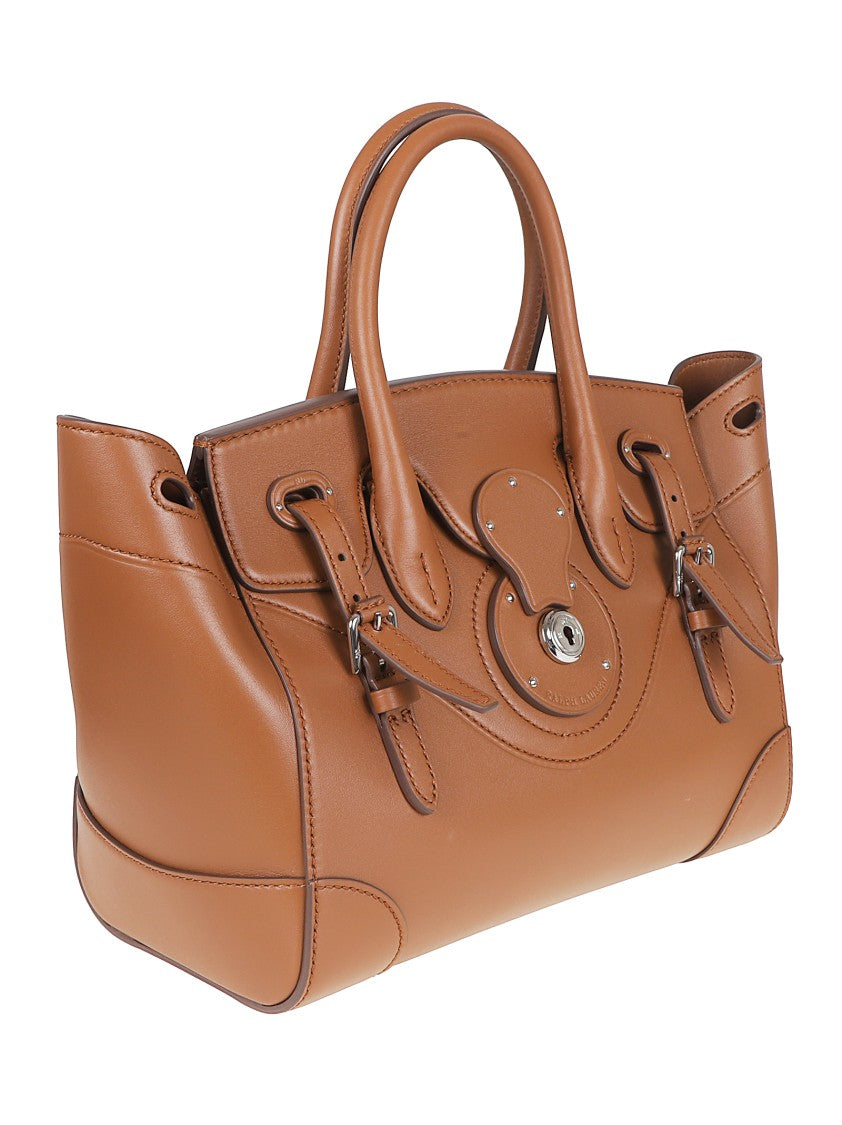 Polo Ralph Lauren Structured Smooth Calf Leather Shopper Bag