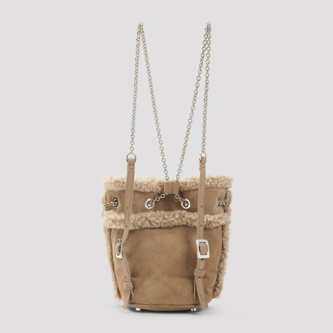 Roger Vivier Chic Brown Suede Bucket Bag