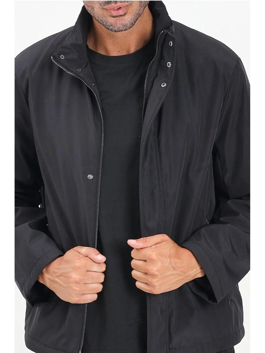 Armani Exchange Black Quilted Polyester Jacket