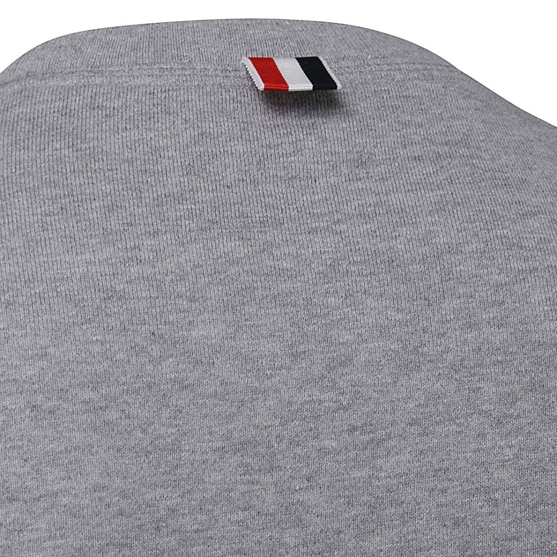 Thom Browne Light Grey Cotton Sweatshirt With Distinctive Lateral Bands