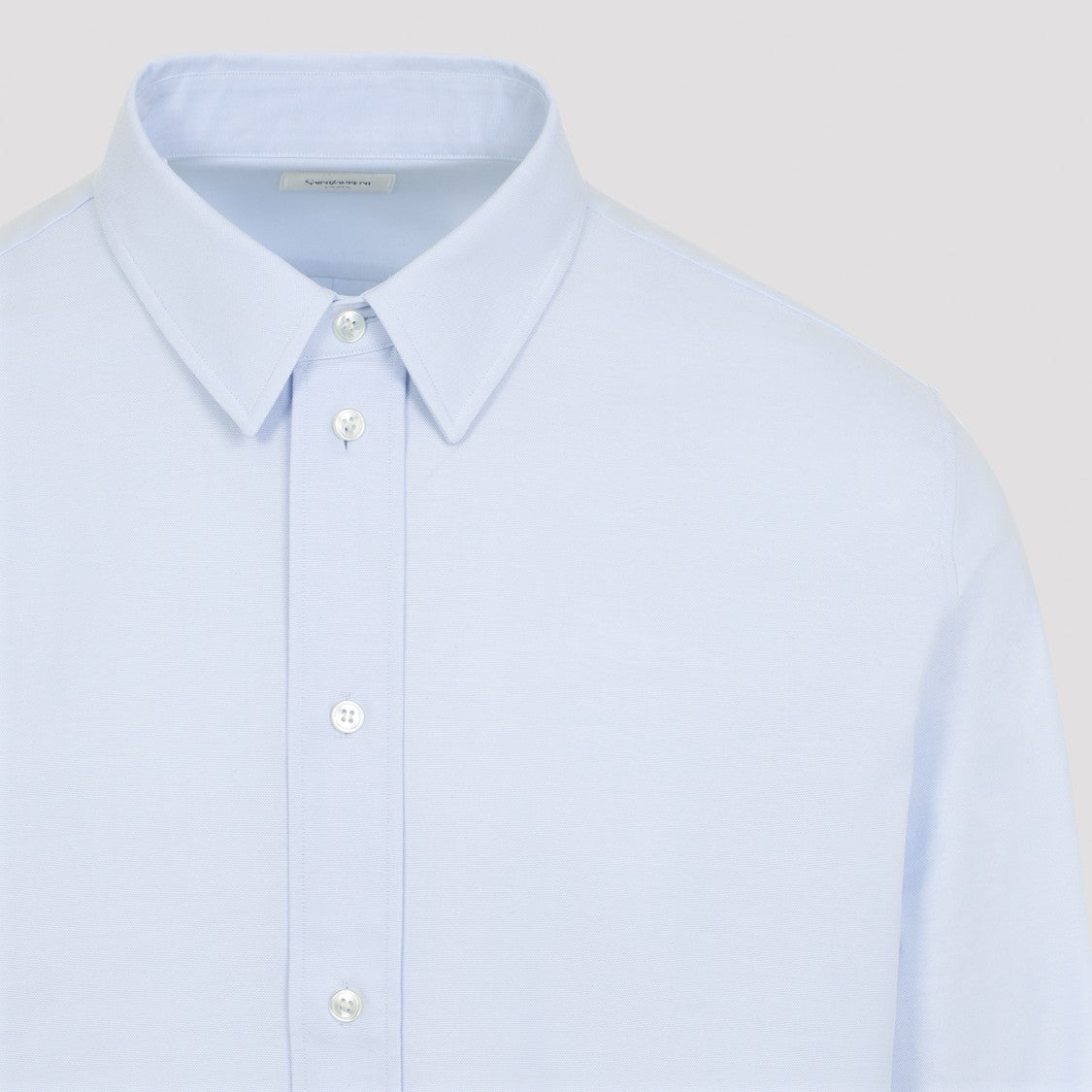 Saint Laurent Long-Sleeve Minimalist Button-Up Shirt