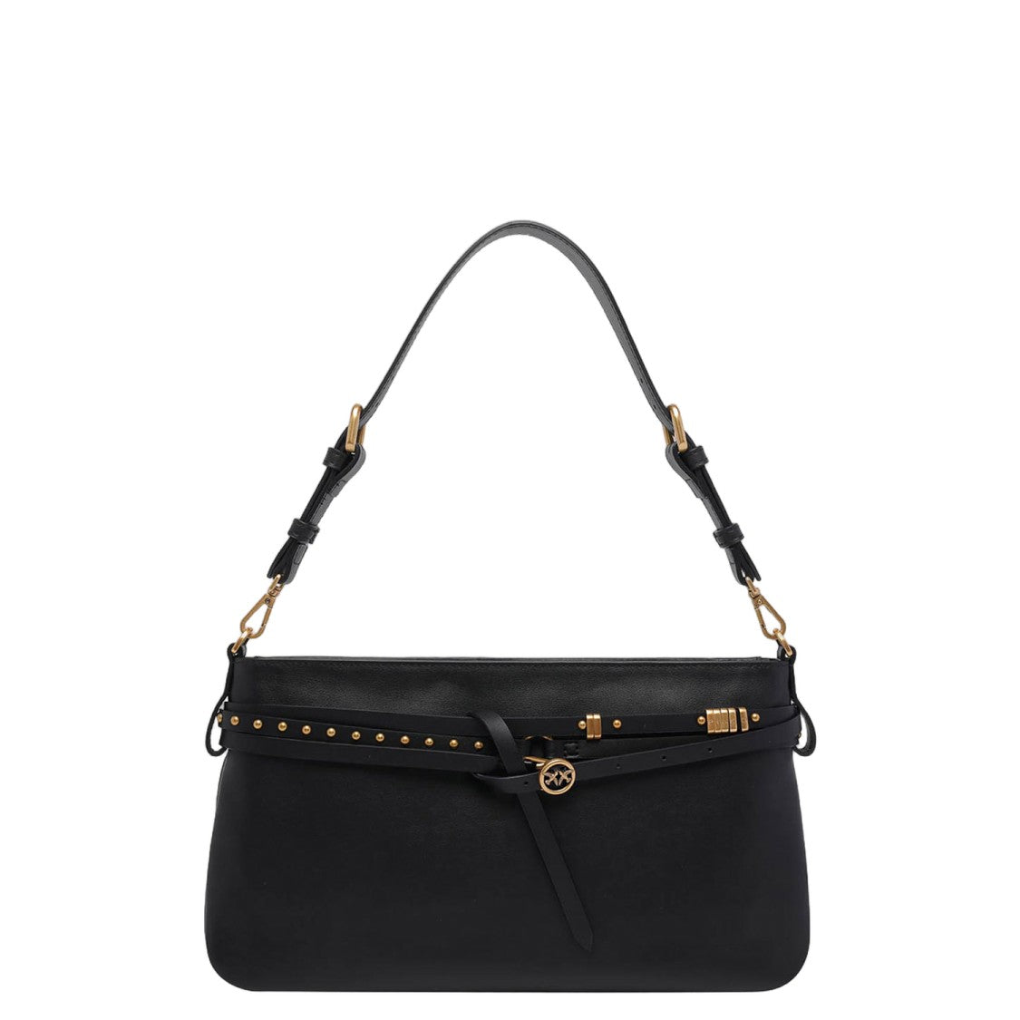 Pinko Leather Shoulder Bag With Adjustable Handle