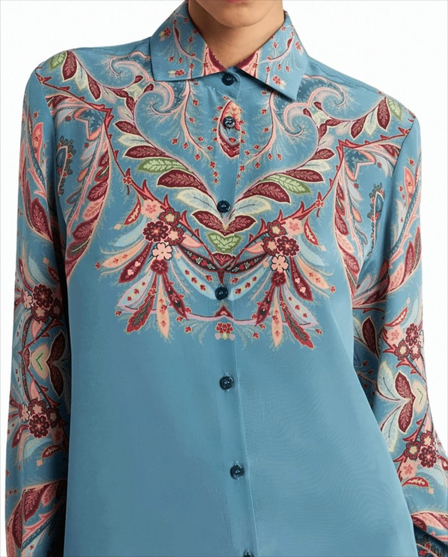 Etro Paisley-Printed Silk Crêpe De Chine Blouse