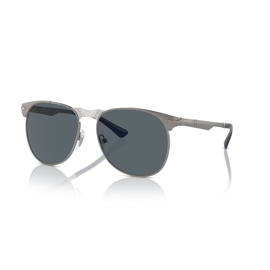 Persol 0Po1016s Sleek Metal Aviator Sunglasses With Dark Lenses