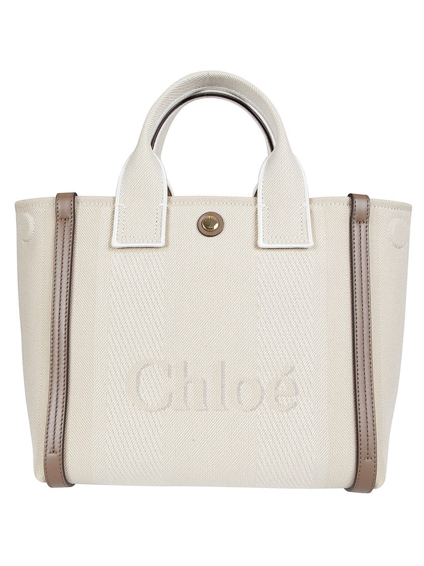 Chloé Small Structured Carry Bag With Contrasting Leather Bands