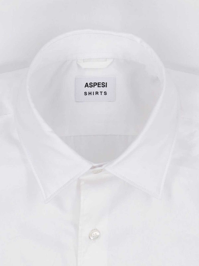 Aspesi White Long-Sleeve Cotton Shirt