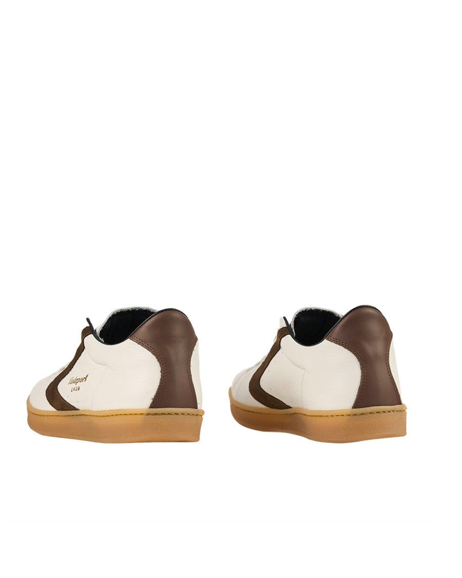 Valsport Low-Top Leather Sneakers With Suede Accents And Honey Sole