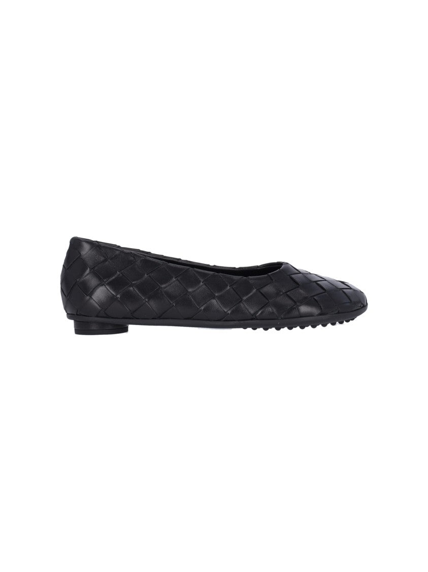 Bottega Veneta Intricately Woven Slip-On Ballerina Flats