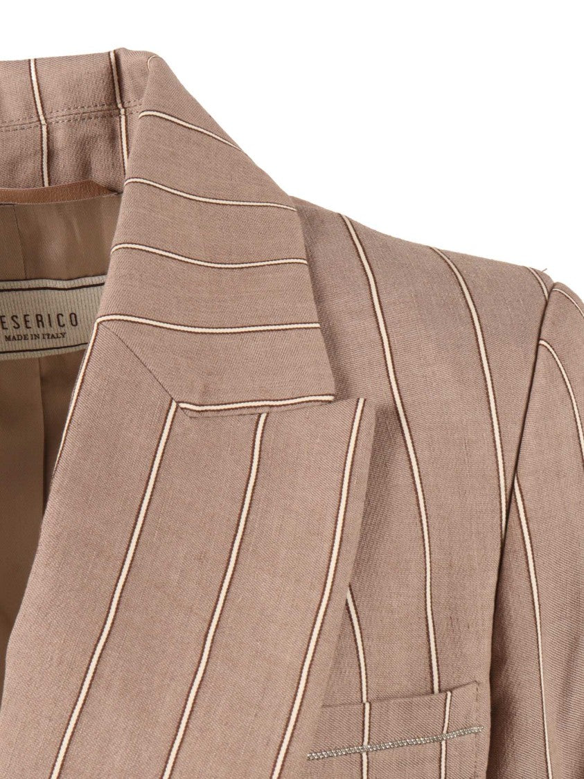 Peserico Woman Jacket Pinstripe Tailored Jacket