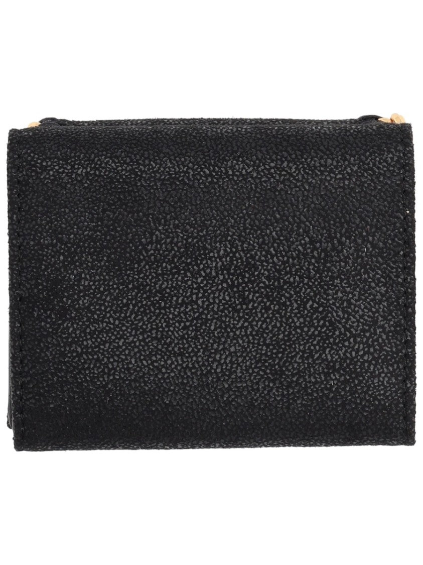 Stella Mccartney Neutrals Falabella Pebbled Chain Wallet